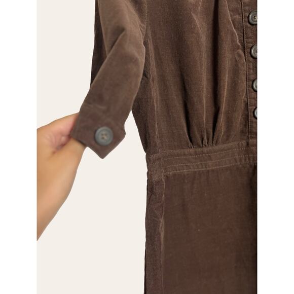 J. Crew Factory Brown Corduroy Dress- Pockets! - Picture 4 of 5